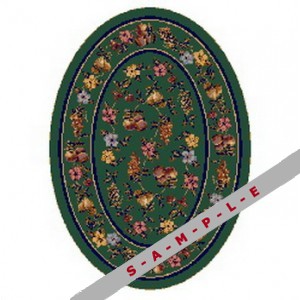 Lorelei Emerald Oval carpet, Milliken