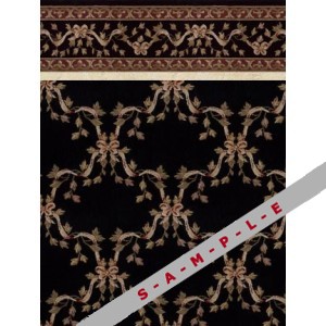 Ribbon Trellis Black carpet, Nourison