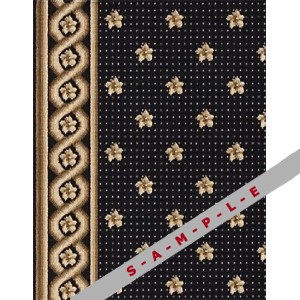 Flower Pindot Black carpet, Nourison