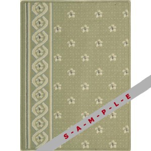 Flower Pindot Green carpet, Nourison