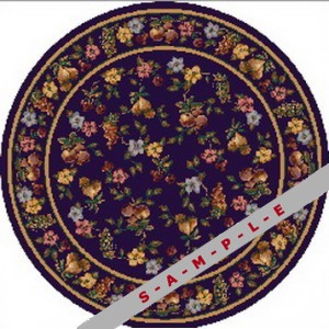 Lorelei Onyx Round carpet, Milliken