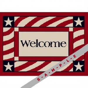 Patriotic Welcome carpet, Milliken